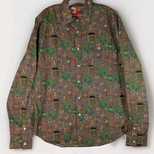 Schlafly Pearl Snap Mens Shirt XL Craft Beer Saint Louis Pocket Western IPA